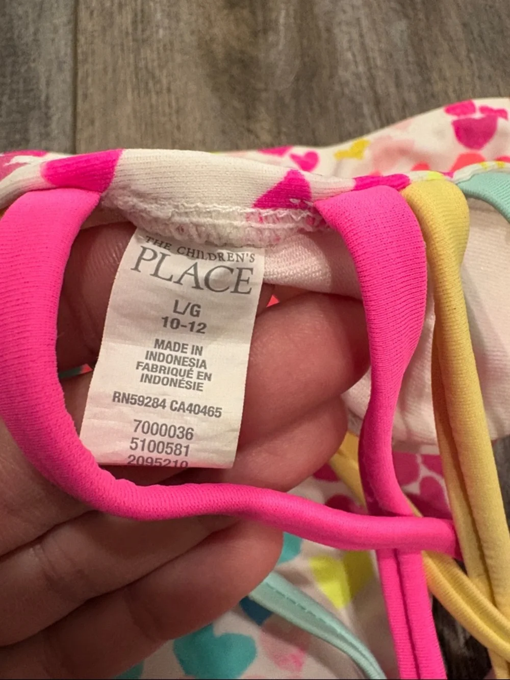 TCP pink heart bikini two piece swim suit size 10-12